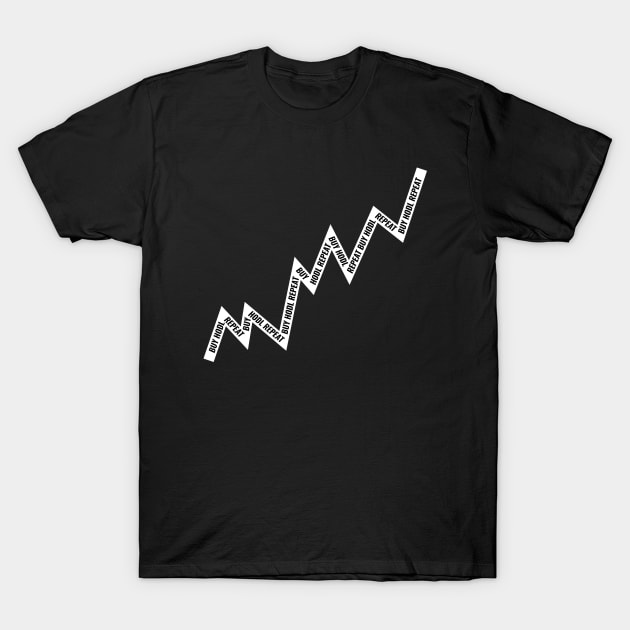 Buy Hodl Repeat Line Chart White T-Shirt by Shinsen Merch